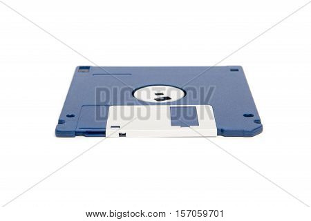 One Blue And Silver Floppy Disk