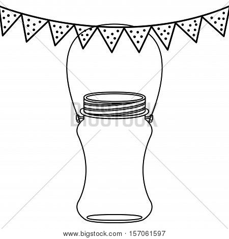 Mason jar icon. Retro vintage and decoration  theme. Isolated design. Vector illustration