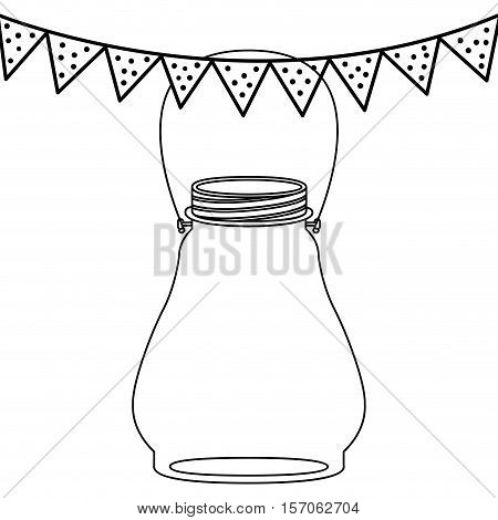 Mason jar icon. Retro vintage and decoration  theme. Isolated design. Vector illustration