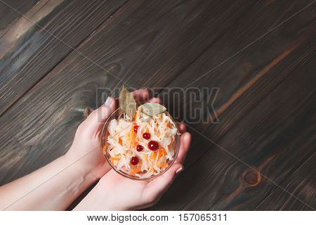 Sauerkraut With Cranberries And Bay Leaf