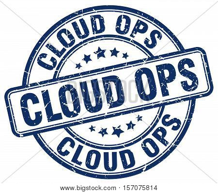 cloud ops. stamp. square. grunge. vintage. isolated. sign