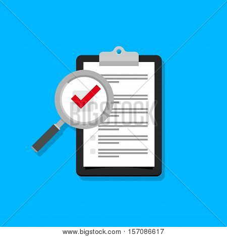 Abstract vector survey checklist flat design illustration