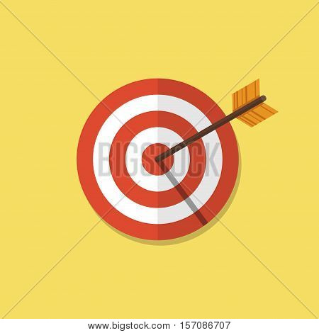 Color abstract target flat design icon illustration