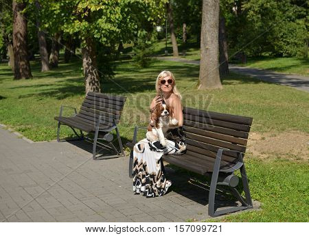 Woman With Her Dog
