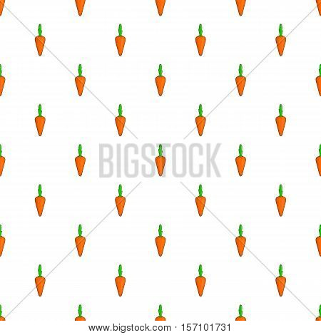 Carrot pattern. Cartoon illustration of carrot vector pattern for web