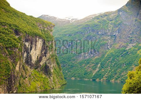 View On Geirangerfjord From Flydasjuvet Viewpoint Norway