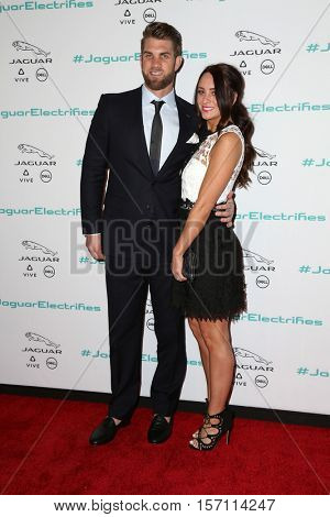 LOS ANGELES - NOV 14:  Bryce Harper, Kayla Varner at the Unveiling Next Era Jaguar Vehicle at Milk Studios on November 14, 2016 in Los Angeles, CA