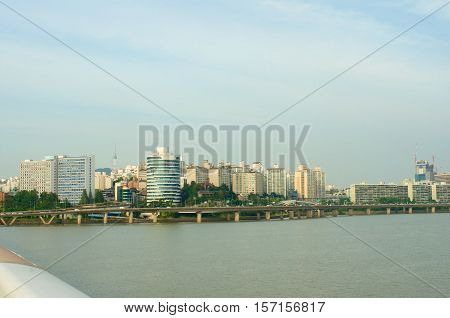 Hangang River In Seoul In Summer In Korea