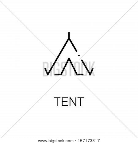 Tent flat icon. Single high quality outline symbol of camping for web design or mobile app. Thin line signs of camping tent for design logo, visit card, etc. Outline pictogram of tent