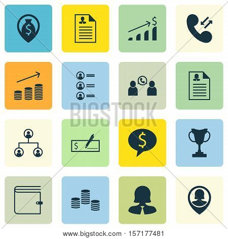 Set Of Human Resources Icons On Curriculum Vitae, Job Applicants And Successful Investment Topics. E