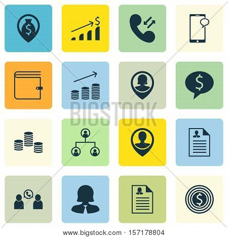 Set Of Hr Icons On Successful Investment, Money And Money Navigation Topics. Editable Vector Illustr