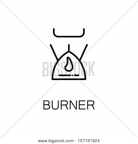 Burner flat icon. Single high quality outline symbol of camping for web design or mobile app. Thin line signs of camping burner for design logo, visit card, etc. Outline pictogram of burner