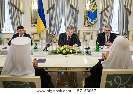 Petro Poroshenko And Heads Of Major Ukrainian Churches