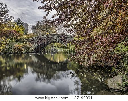 Gapstow Bridge is one of the icons of Central Park Manhattan in New York City