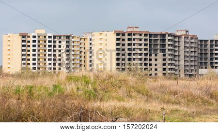Thу Unfinished residential the multi storey complex