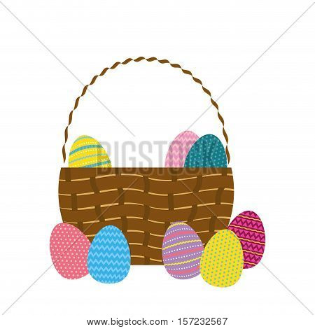 Happy easter eggs icon vector illustration graphic design