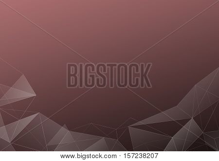 Abstract polygonal low poly red background with connecting lines