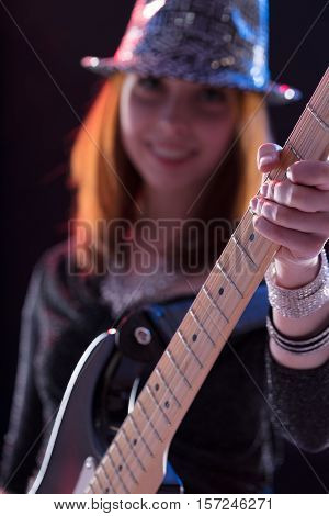 Detail Of A Guitar Grip By Guitar Player