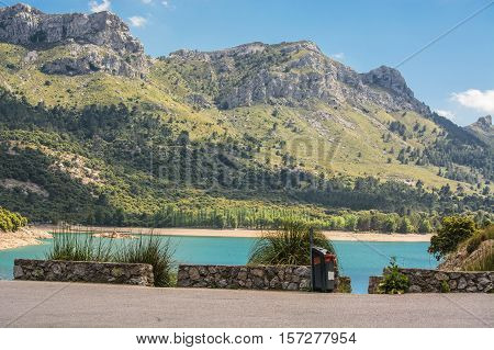 The artificial-scale Cuber reservoir in the Sierra de Tramuntana Mallorca Spain