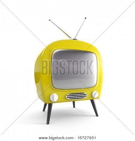 Şık retro TV - izole