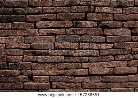 The texture of old brick ancient wall