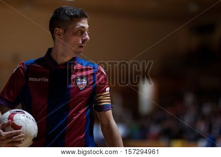 VALENCIA, SPAIN - NOVEMBER 8th: Levante plauer during Spanish King Cup match between Levante UD FS and FC Barcelona at Cabanyal Stadium on November 8, 2016 in Valencia, Spain