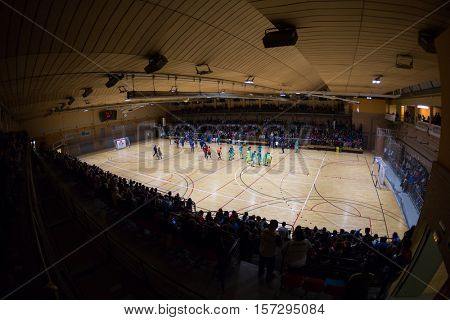 VALENCIA, SPAIN - NOVEMBER 8th: Spanish King Cup match between Levante UD FS and FC Barcelona at Cabanyal Stadium on November 8, 2016 in Valencia, Spain