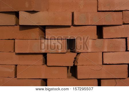 Bundle of bricks packed and ready for transpotation