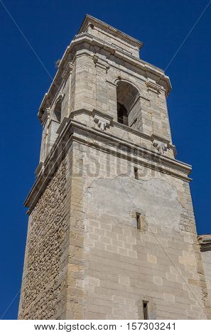 Church Tower In The Historical Center Of Morella
