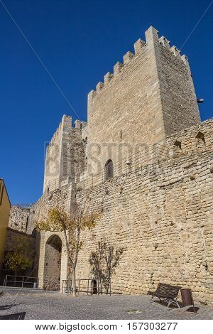 San Miquel City Gate In The Center Of Morella
