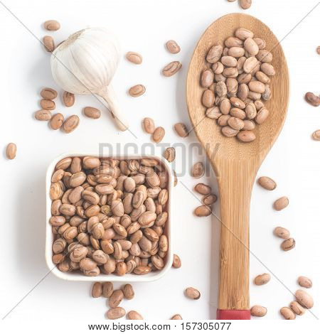 Carioca Kidney Beans isolated on white background