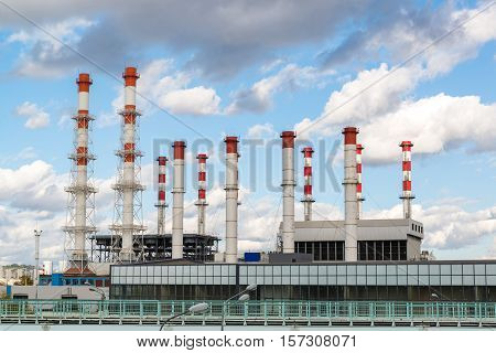 Moscow, Russia-October 01.2016. Thermal Power International and the district heating station Krasnaya Presnya