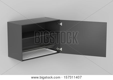 Kitchen Wall Cabinet Isolated On White Background. Include Clipping Path.