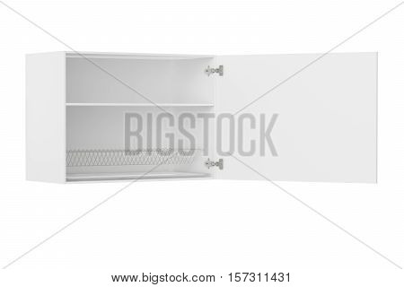 Kitchen Wall Cabinet Isolated On White Background. Include Clipping Path.