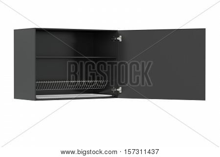 Kitchen Wall Cabinet Isolated On White Background. Include Clipping Path.