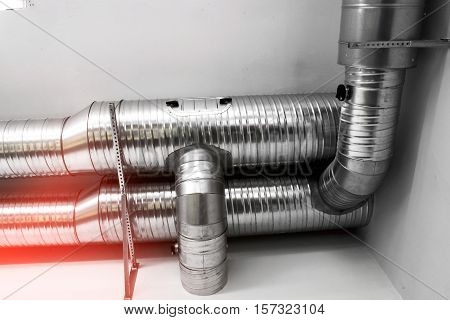 Ventilation Pipes Of An Air Condition
