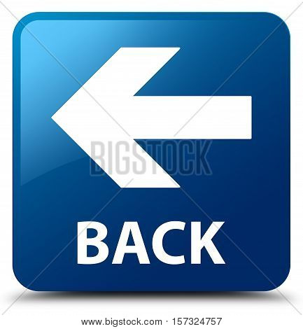 Back (arrow icon) on blue square button