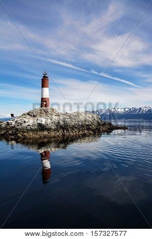 Lighthouse in beagle channel of Patagonia (Argentina)