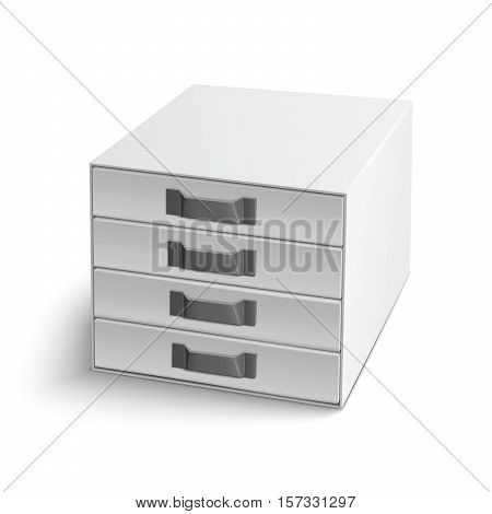 Vector illustration of realistic index box on white background