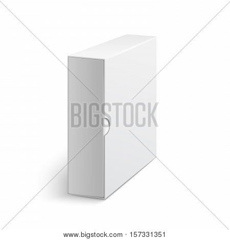 Blank box isolated on white background. Vector illustration