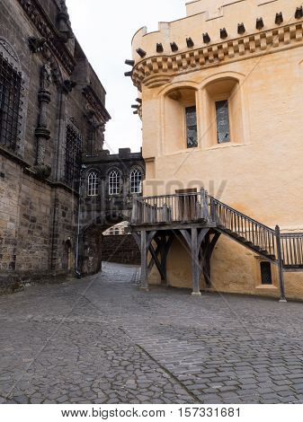 Exterior of The Great Hall at of Stirling Castle once home to Scottish kings and queens