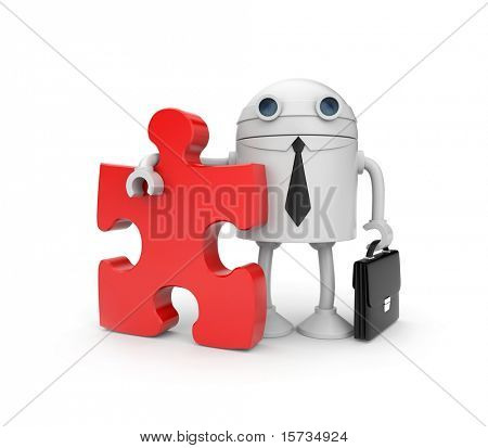 Robot businessman