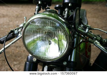 BSA Gold Star, Photographed at Coleford Carnival of transport, England. 13th April 2009 (headlamp)