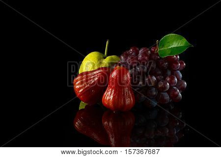 Mix Fruit On Black Acrylic