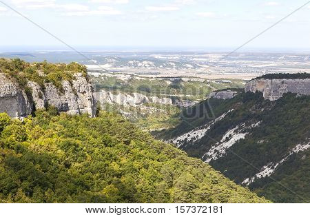 Mountain Crimea, near the cave city Mangup-Calais