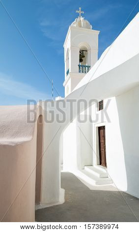 Greece Santorini island Pyrgos the parish Catholic church of the village