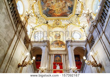 The Vaulted Ceiling And The Fresco Corrado Giaquinto «spain Pays Homage To Religion And To The Churc