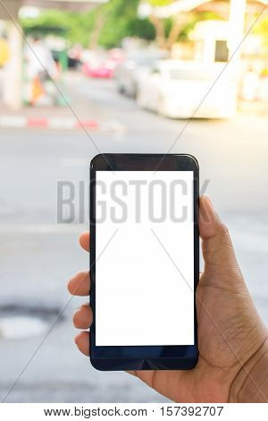 Person Hand Holding Smartphone