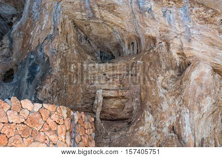Dripstone cave Coves d Arta Mallorca in Spain
