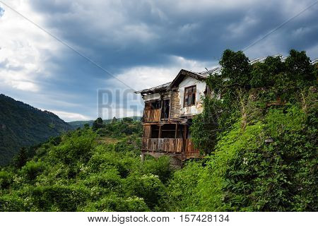 Summer time along the streets of the village of Kovachevitsa, Bulgaria